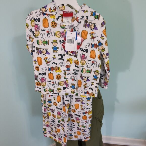 Toddler Peanuts Halloween Pajama Set Size 4 New Snoopy Lucy Charlie Brown - Picture 1 of 3